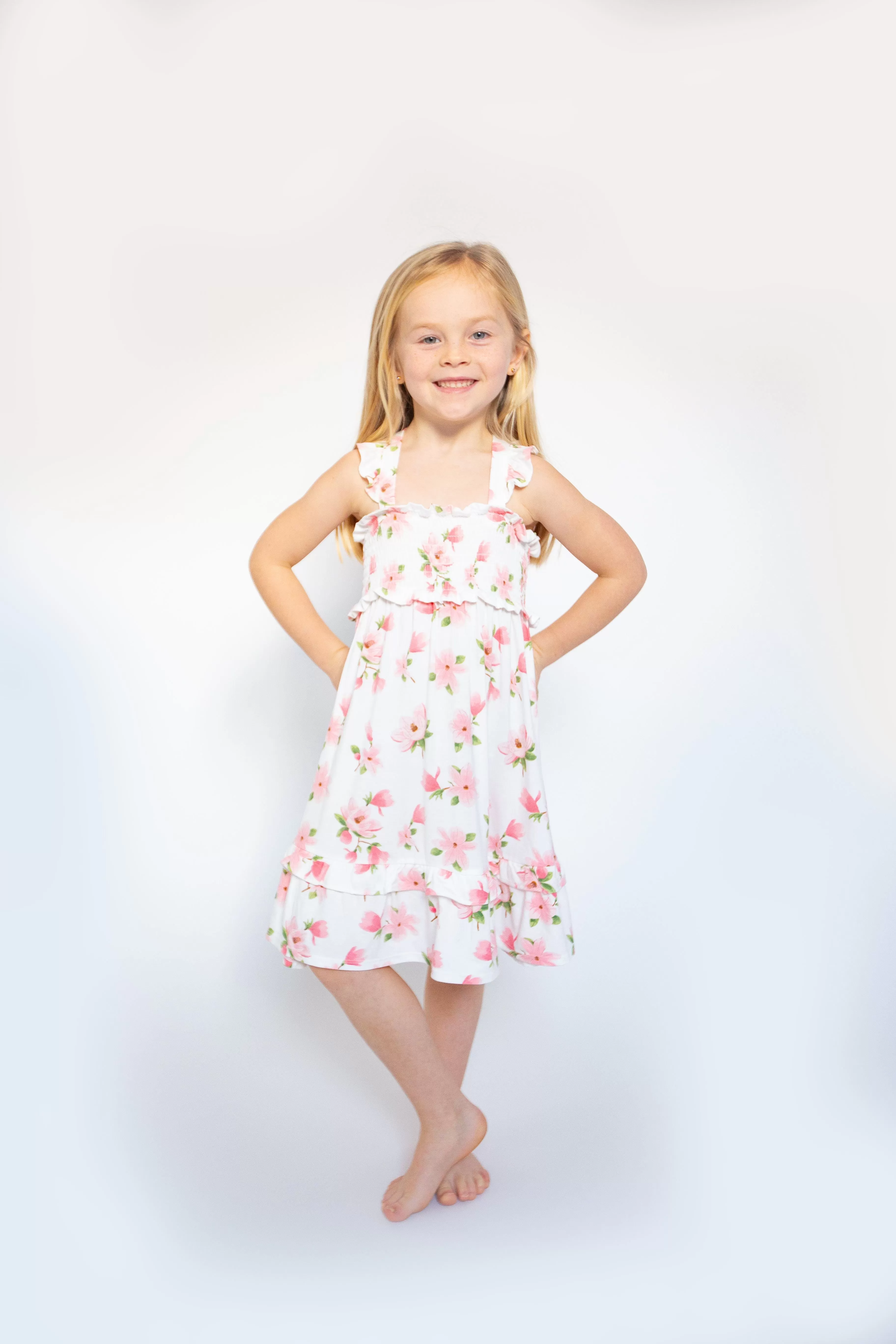 Angel Dear - Sweet Magnolias Smocked Ruffle Tiered Sundress