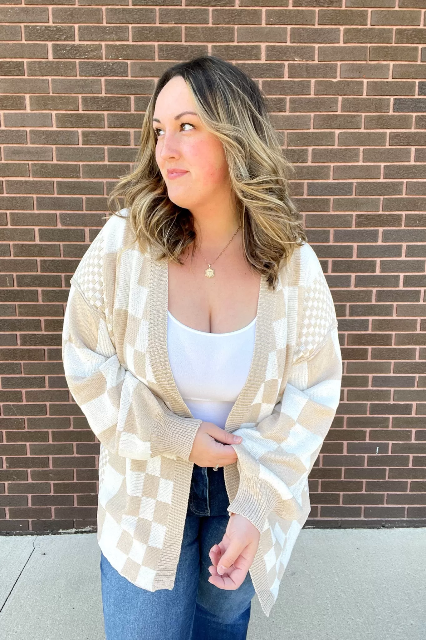 Annie Checkerboard Cardi