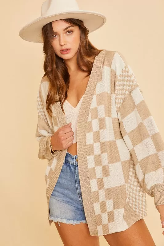 Annie Checkerboard Cardi