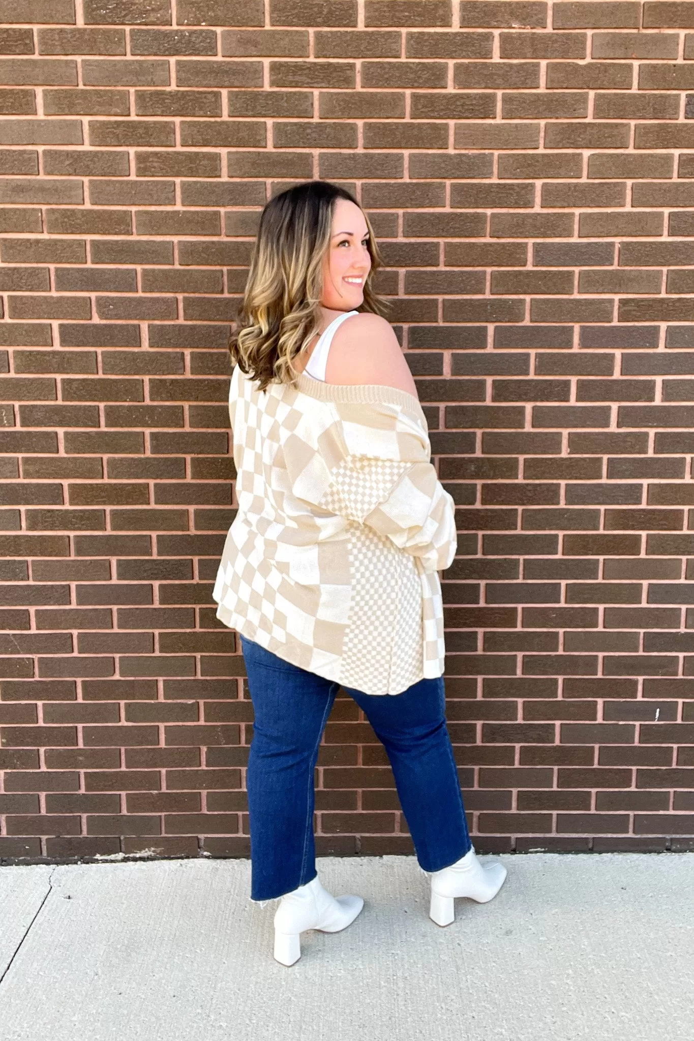 Annie Checkerboard Cardi