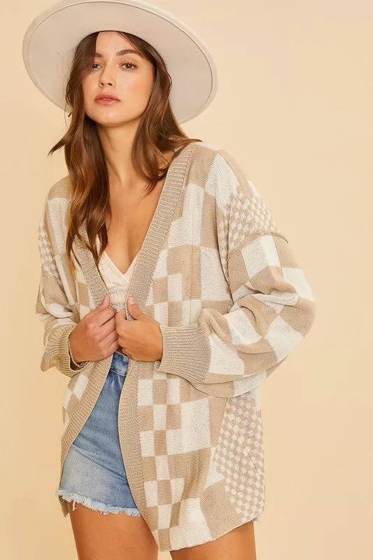 Annie Checkerboard Cardi