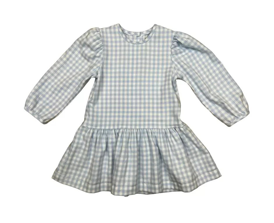 Anvy Kids Blue Check Flannel Layla Dress