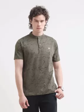 Army olive green henley tshirt