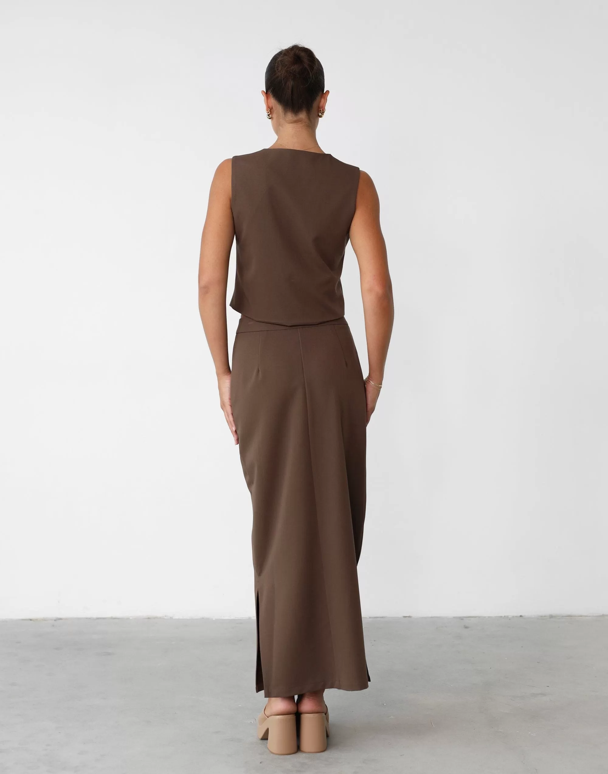 Astylar Maxi Skirt (Coffee)