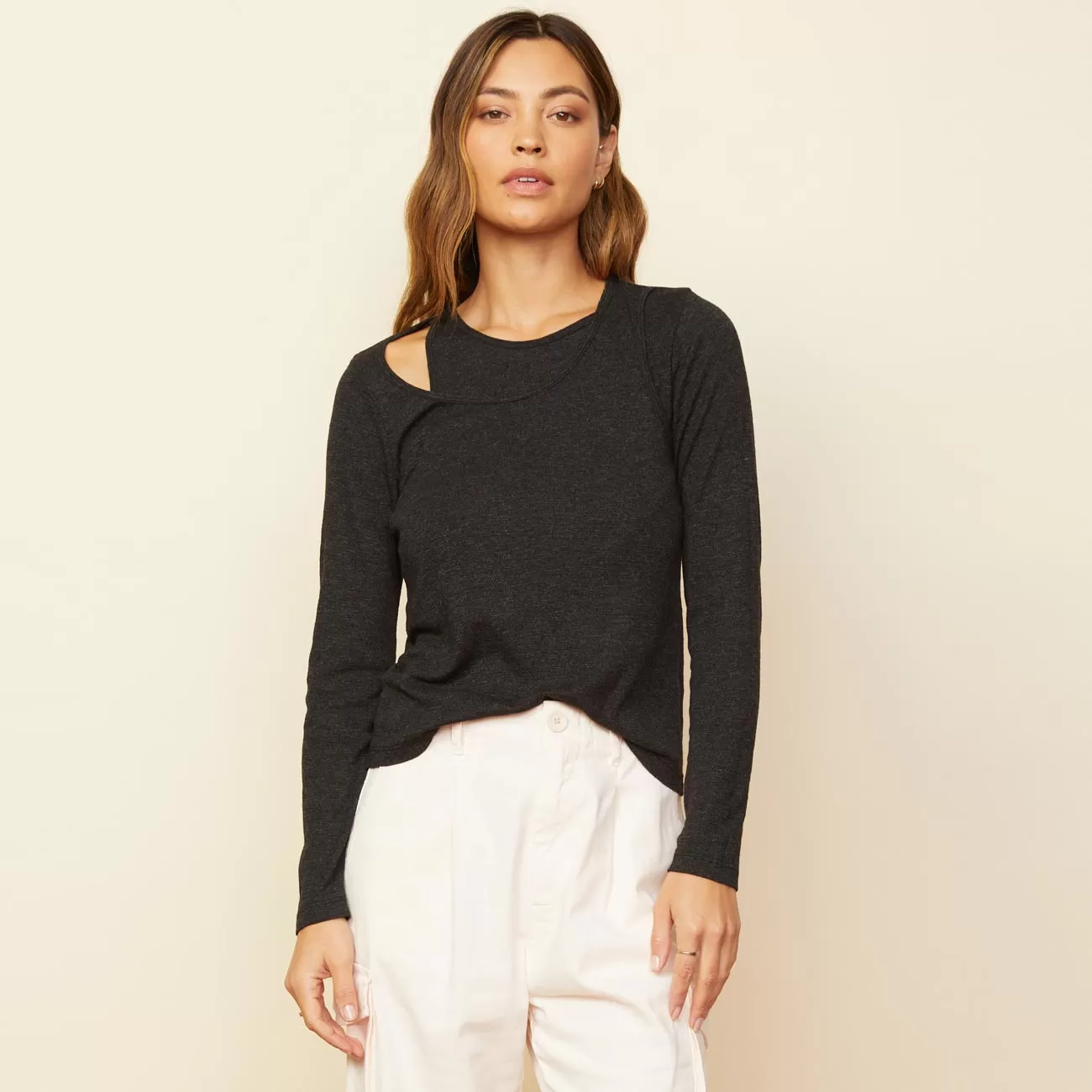 Asymmetric Long Sleeve Top