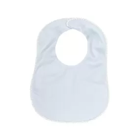 Auraluz Blue Knit Bib with White Trim