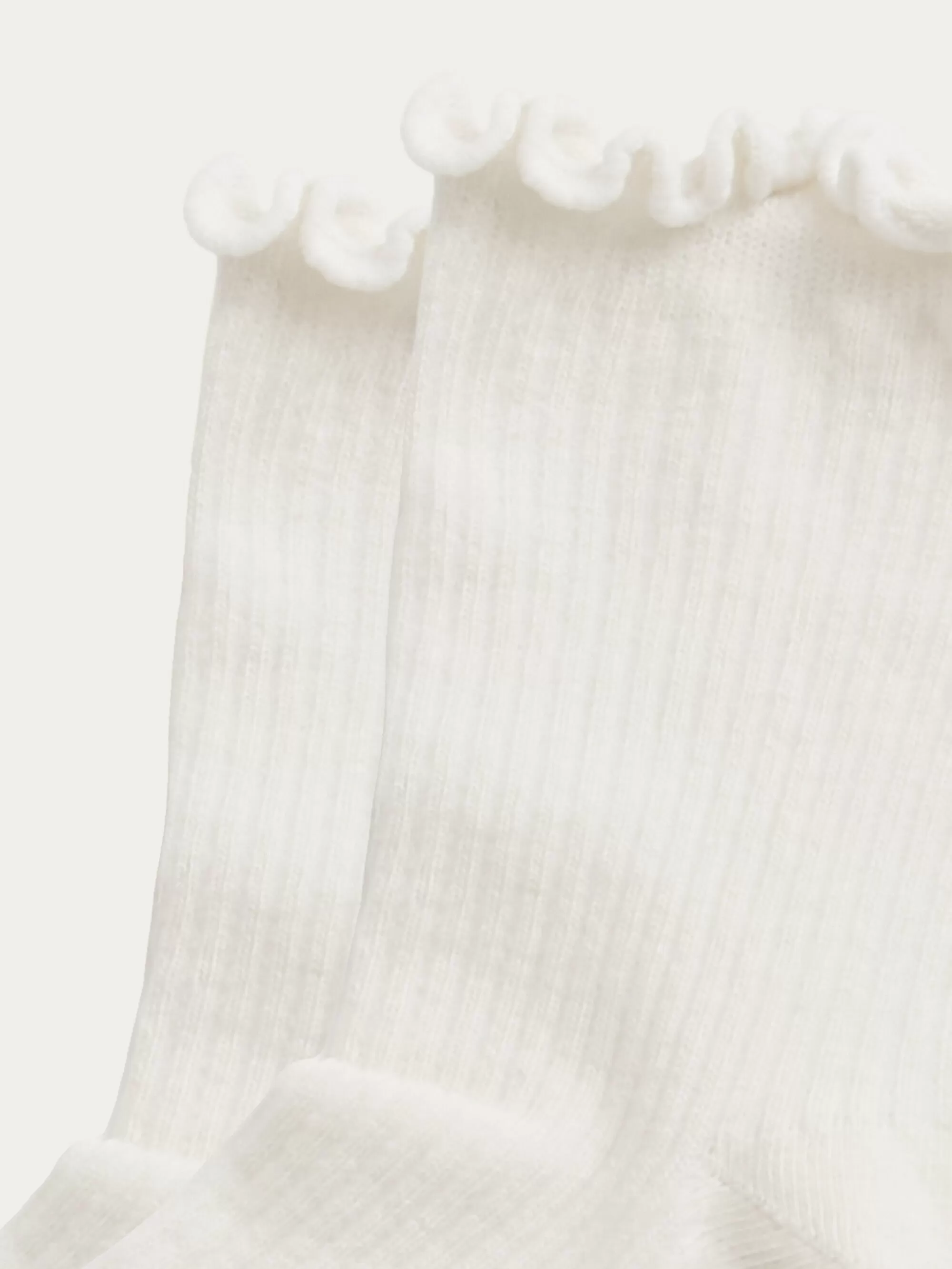 Babylock edge rib socks - GOTS/Vegan - Buttercream