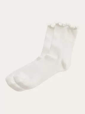 Babylock edge rib socks - GOTS/Vegan - Buttercream