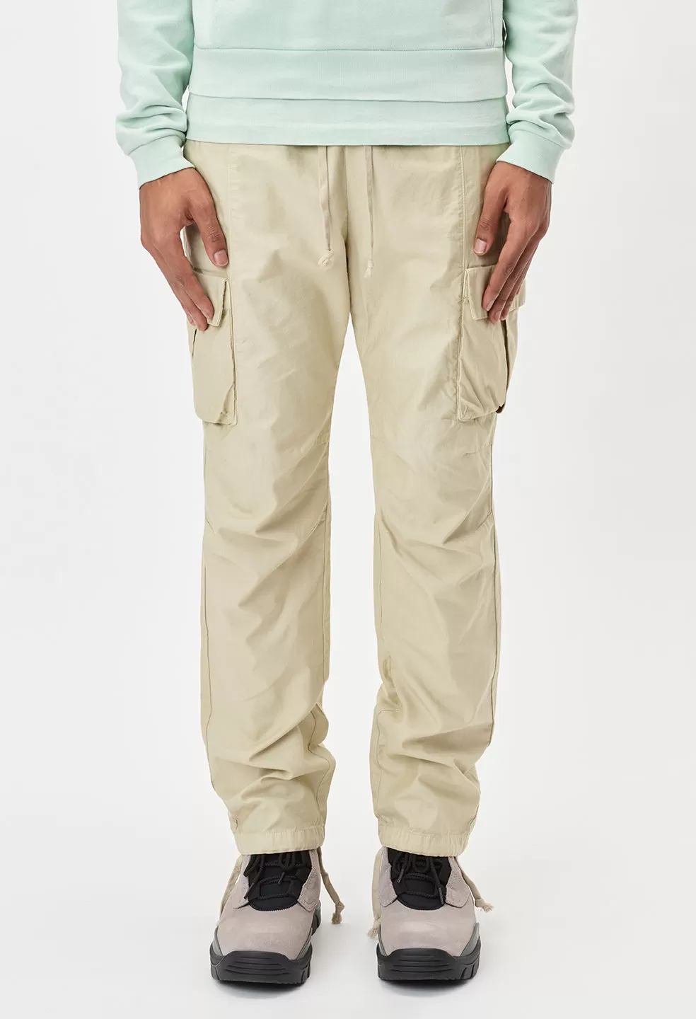 Back Sateen Cargo Pants / Ceramic