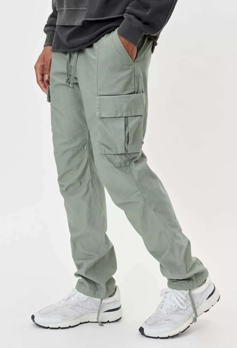 Back Sateen Cargo Pants / Sage