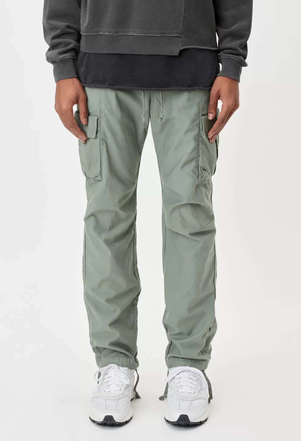 Back Sateen Cargo Pants / Sage