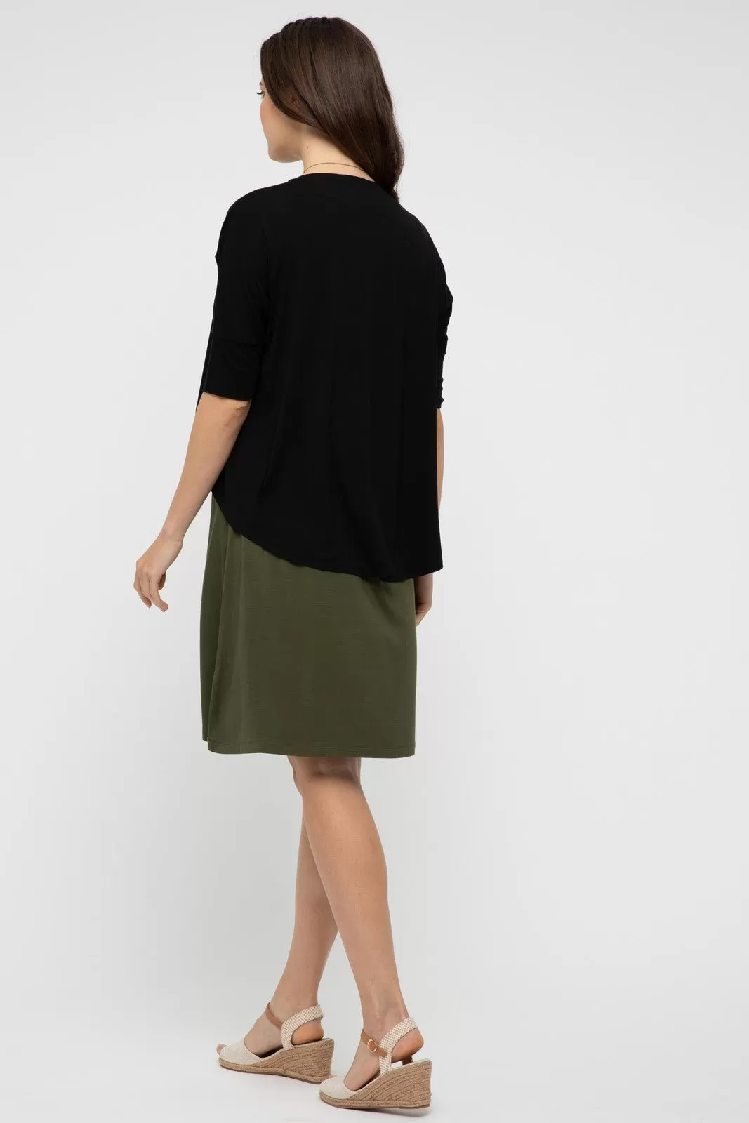 Bamboo Drape Cardi - Black