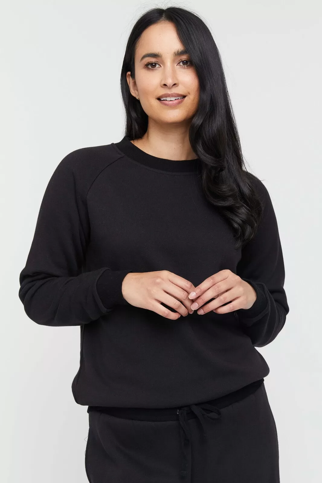 Bamboo Raglan Top - Black