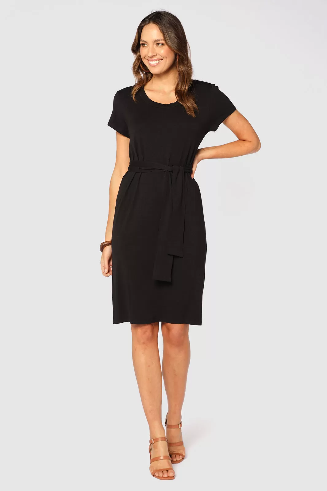 Bamboo T-Shirt Dress - Black