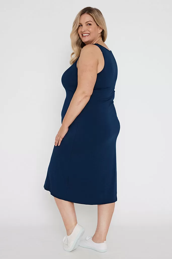 Bamboo Tank Dress - Navy