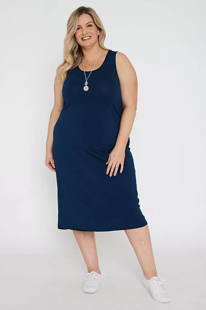 Bamboo Tank Dress - Navy