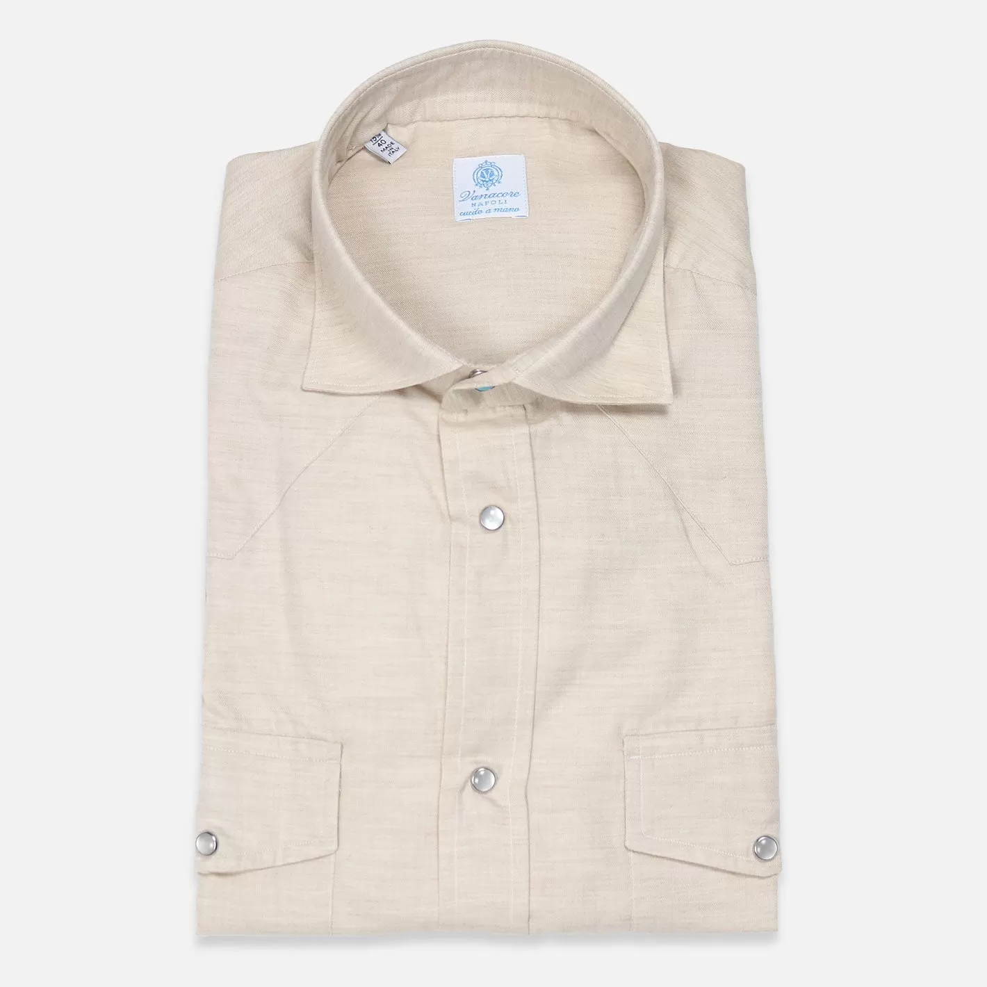 Beige Cotton Cashmere Rodeo Shirt