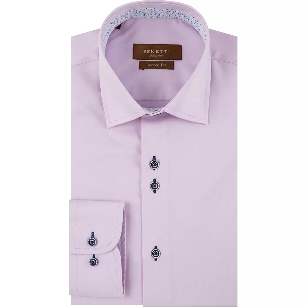 Benetti Premium 2 Ply Cotton Shirt - Lilac