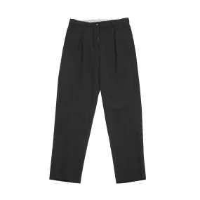 Bergfabel Women's Farmer Pants in Linen Wool Charcoal Check