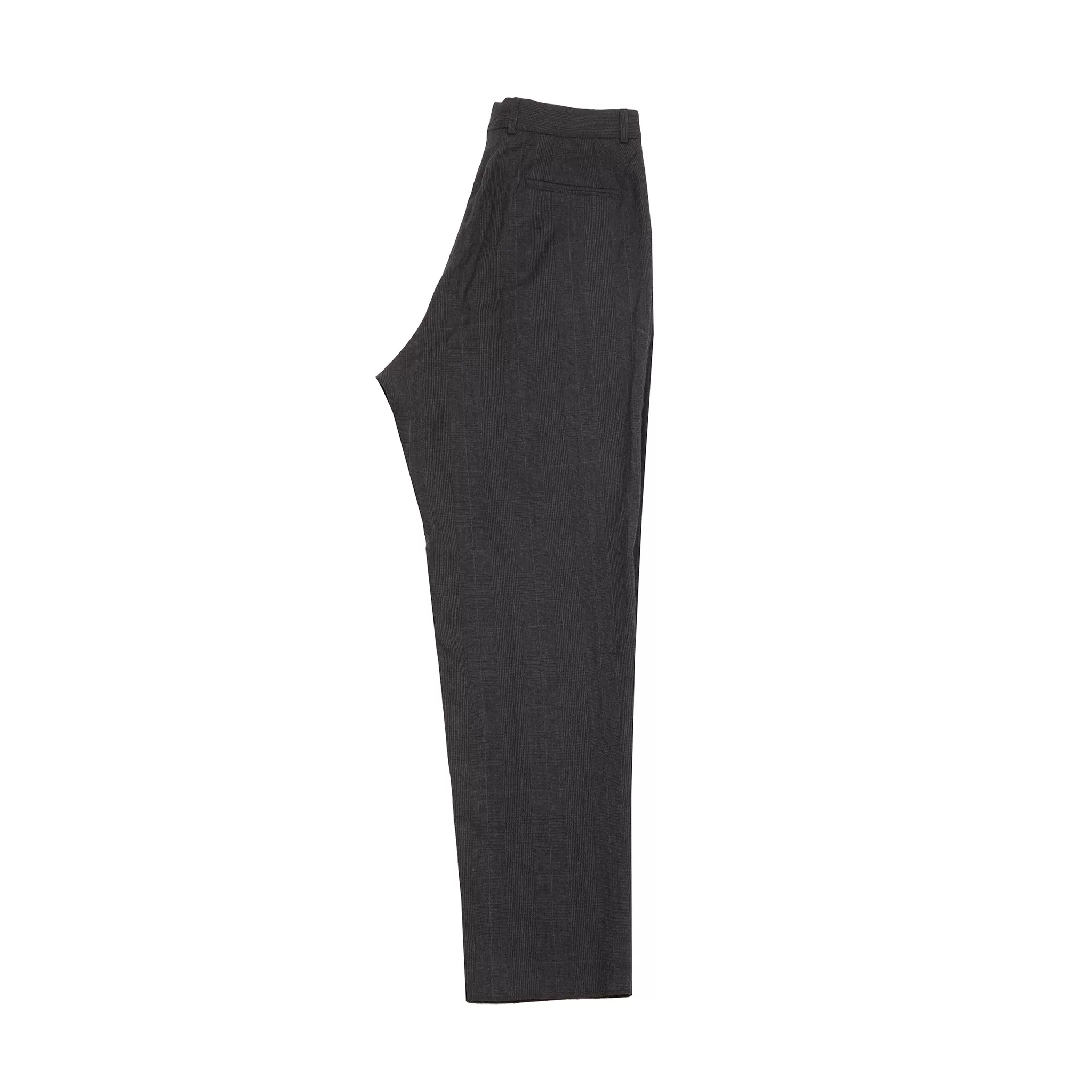 Bergfabel Women's Farmer Pants in Linen Wool Charcoal Check