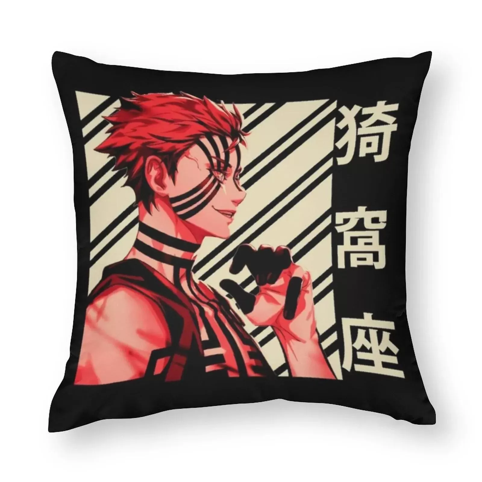 Best Funny Akaza X Kyojuro Demon Slayer Pillow Case Kimetsu No Yaiba Anime Soft Polyester Pillowcase Bed Zipper Summer Cover