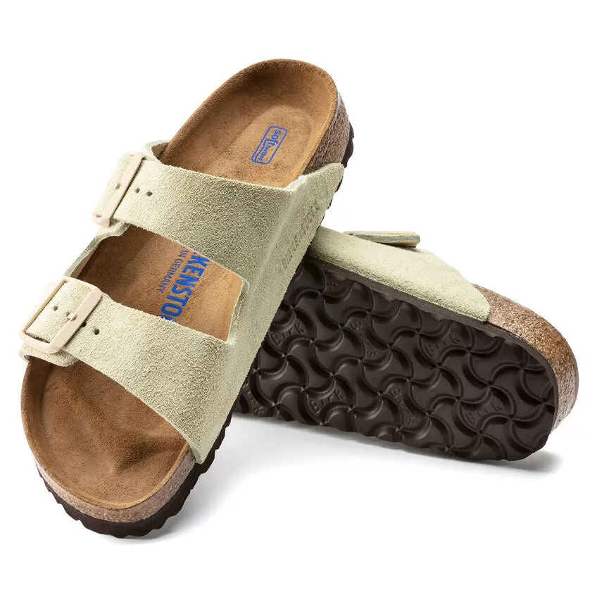 Birkenstock Arizona Suede Leather Almond Soft Footbed Sandals