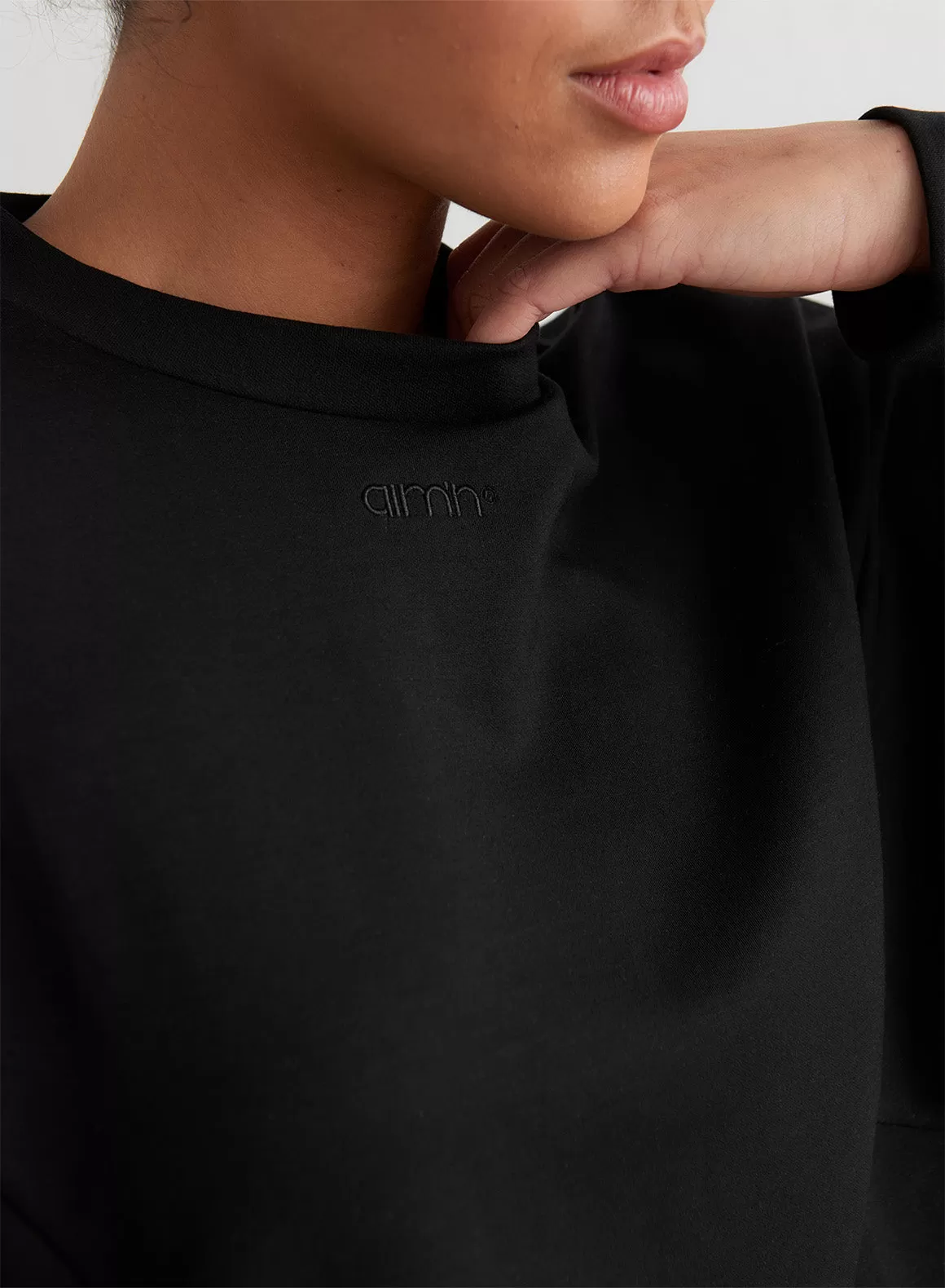 Black Comfy Block Sweatshirt