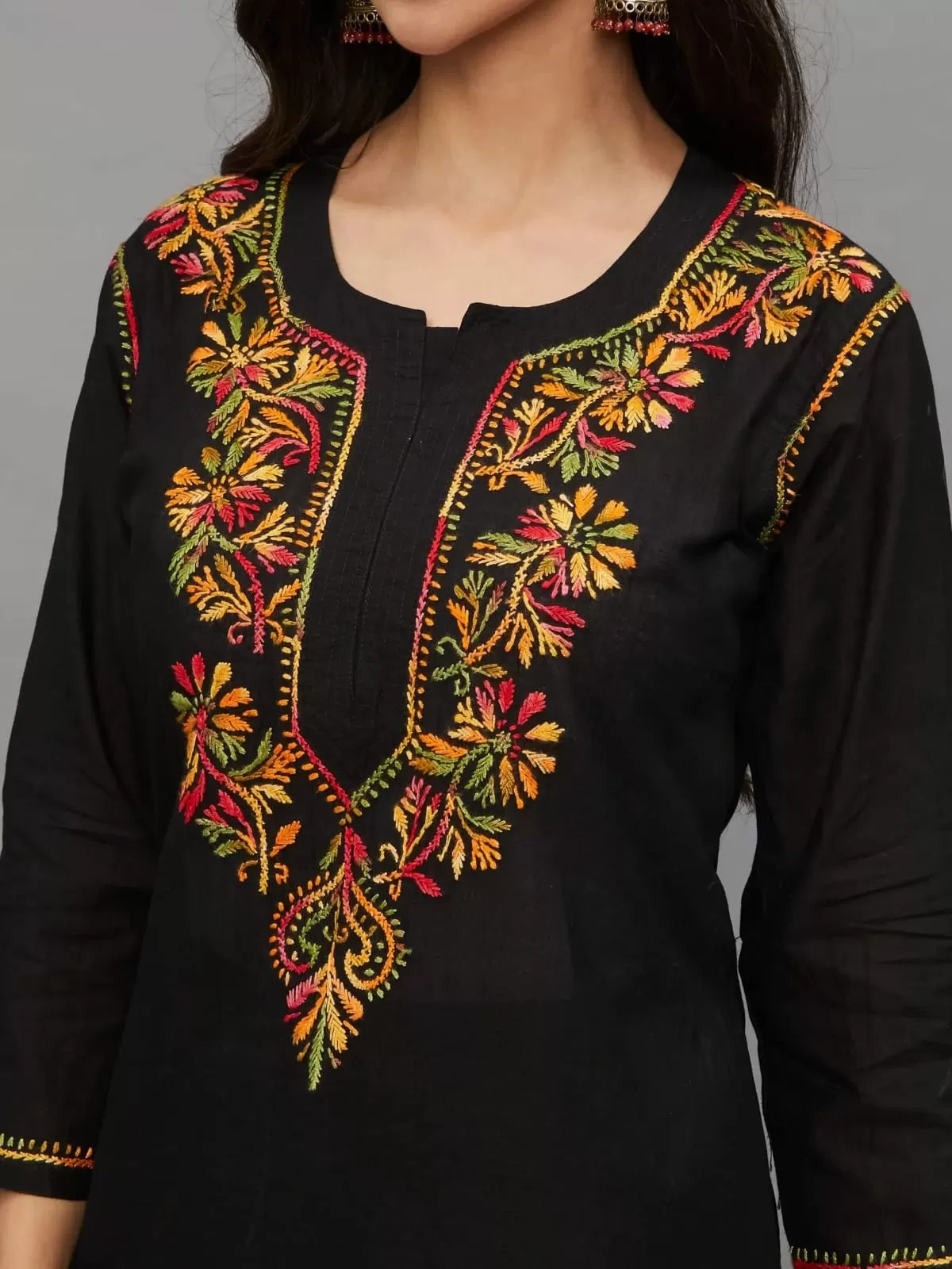 Black Lucknowi Chikankari Sharara Set