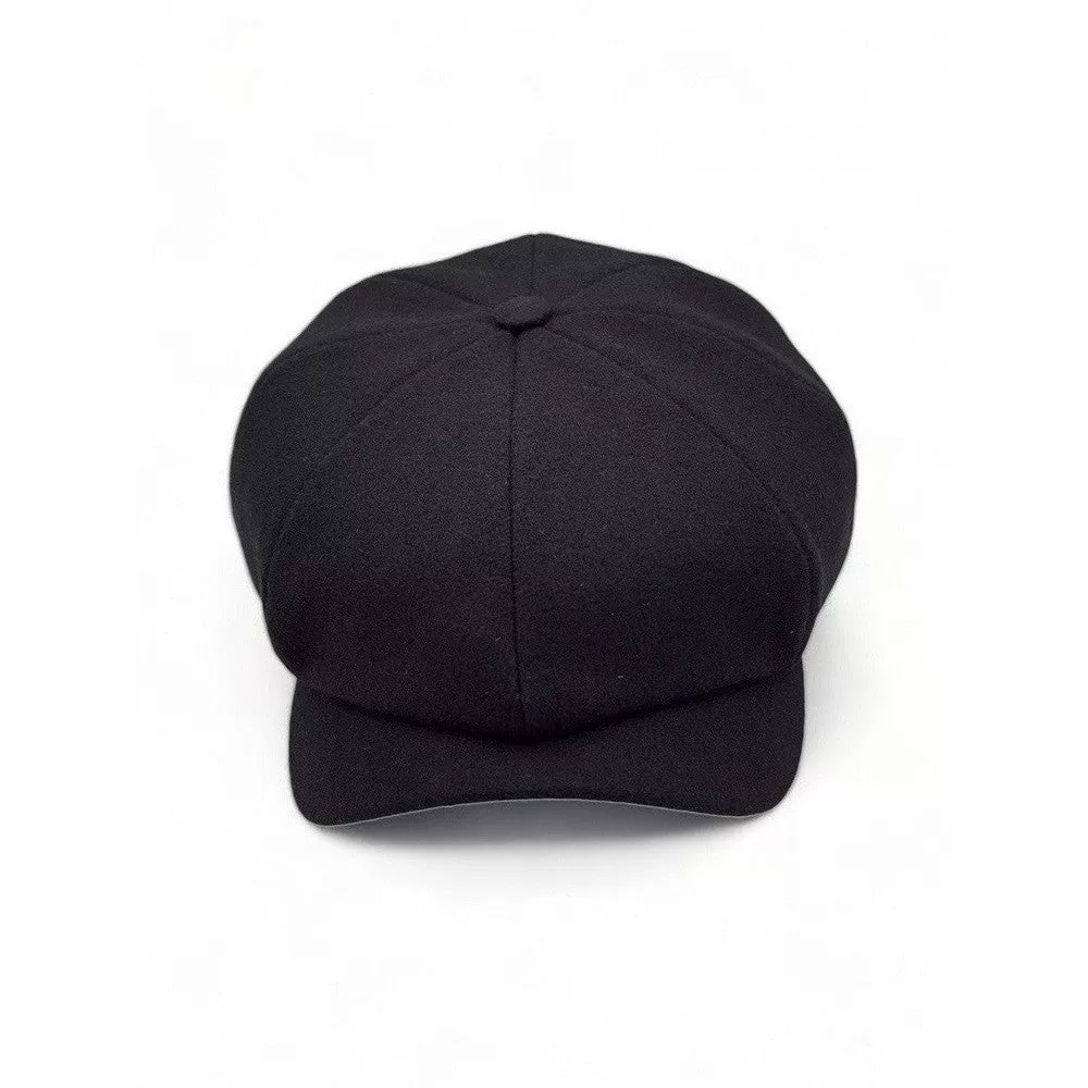 Black Newsboy Classic Cap