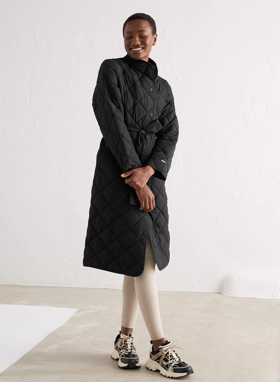 Black Quilted Coat