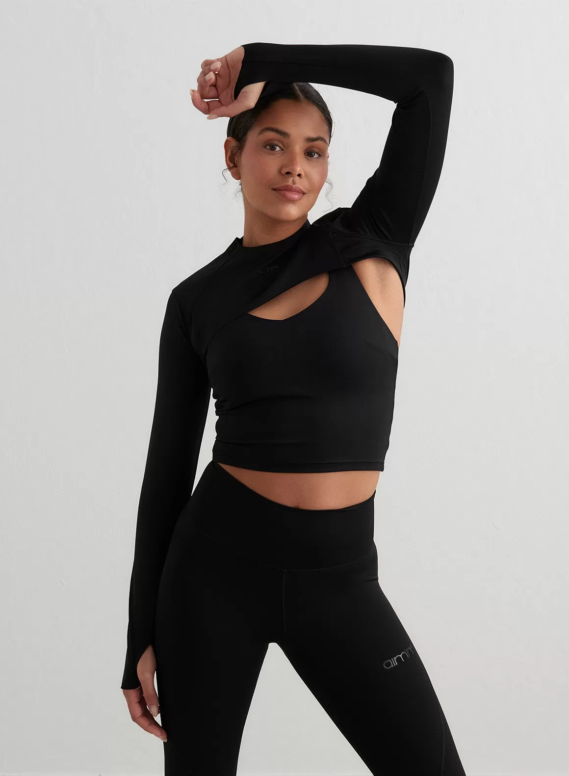 Black Sculpting Long Sleeve Bolero