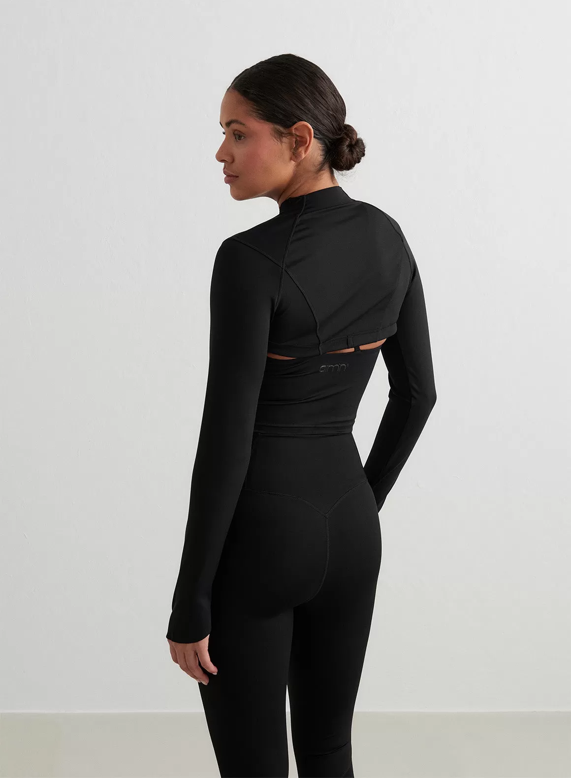 Black Sculpting Long Sleeve Bolero