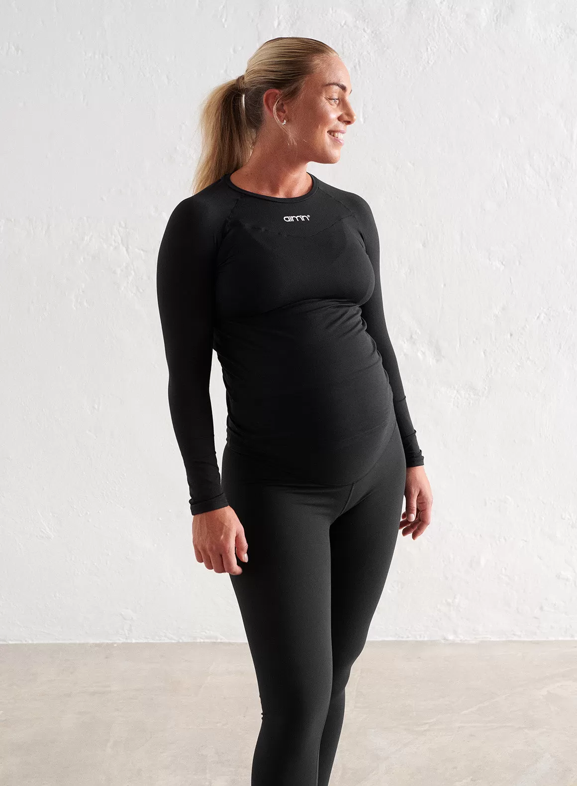 Black Soft Basic Maternity Long Sleeve