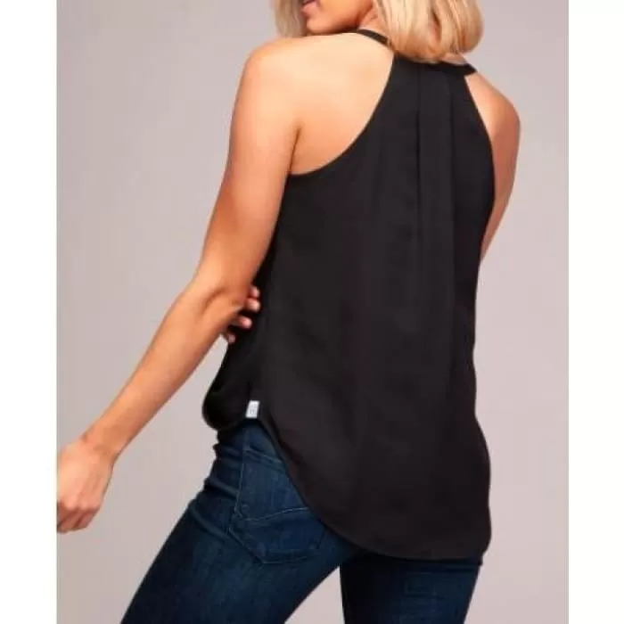 Black Wrap Front Camisole