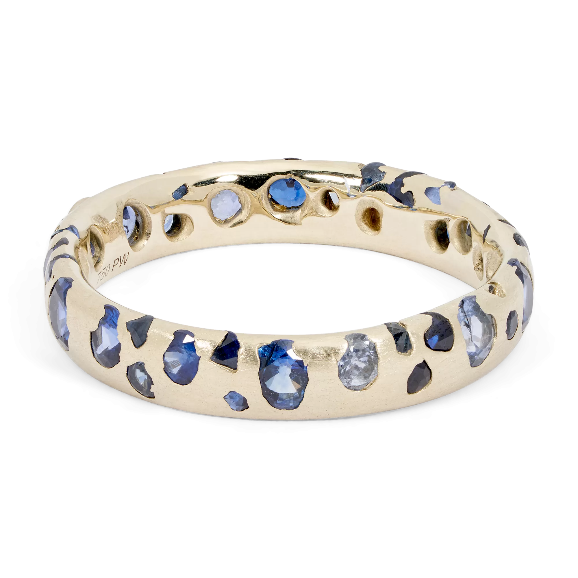 Blue Confetti Ring in White - Size 7 - 11195