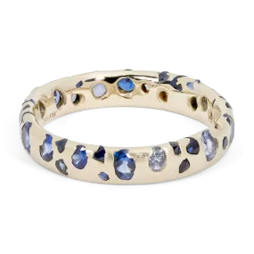 Blue Confetti Ring in White - Size 7 - 11195