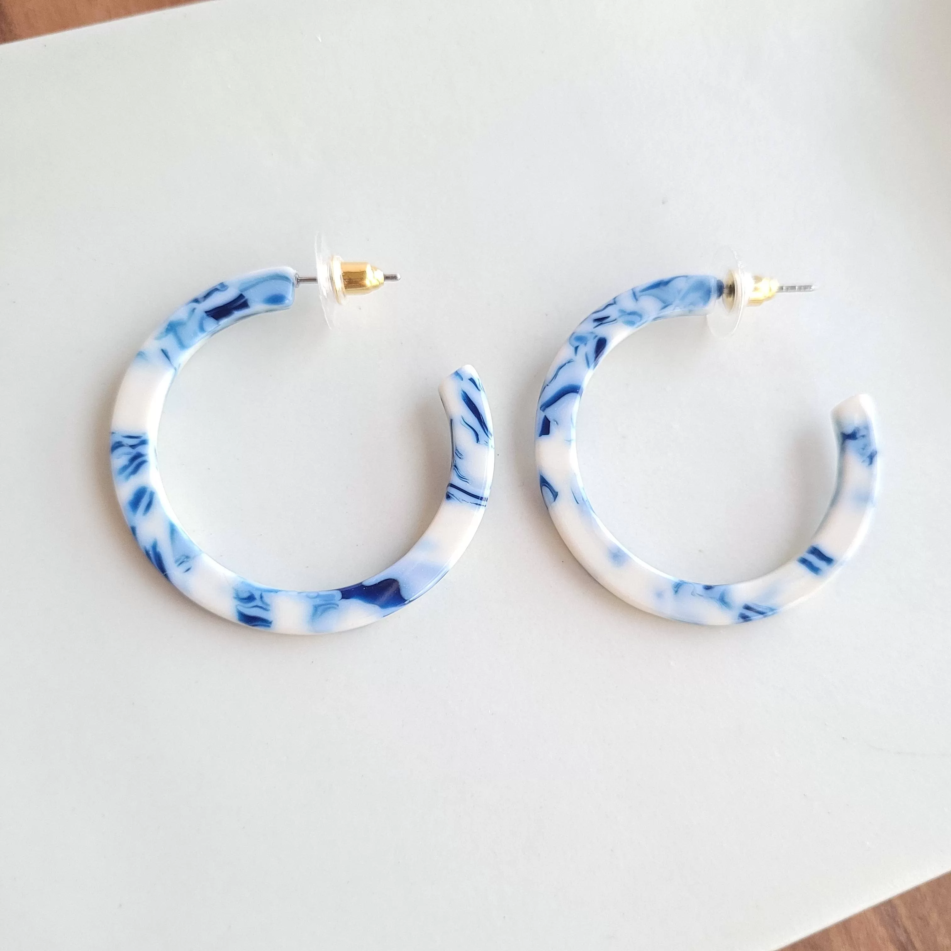 Blue Goddess Camy Hoops