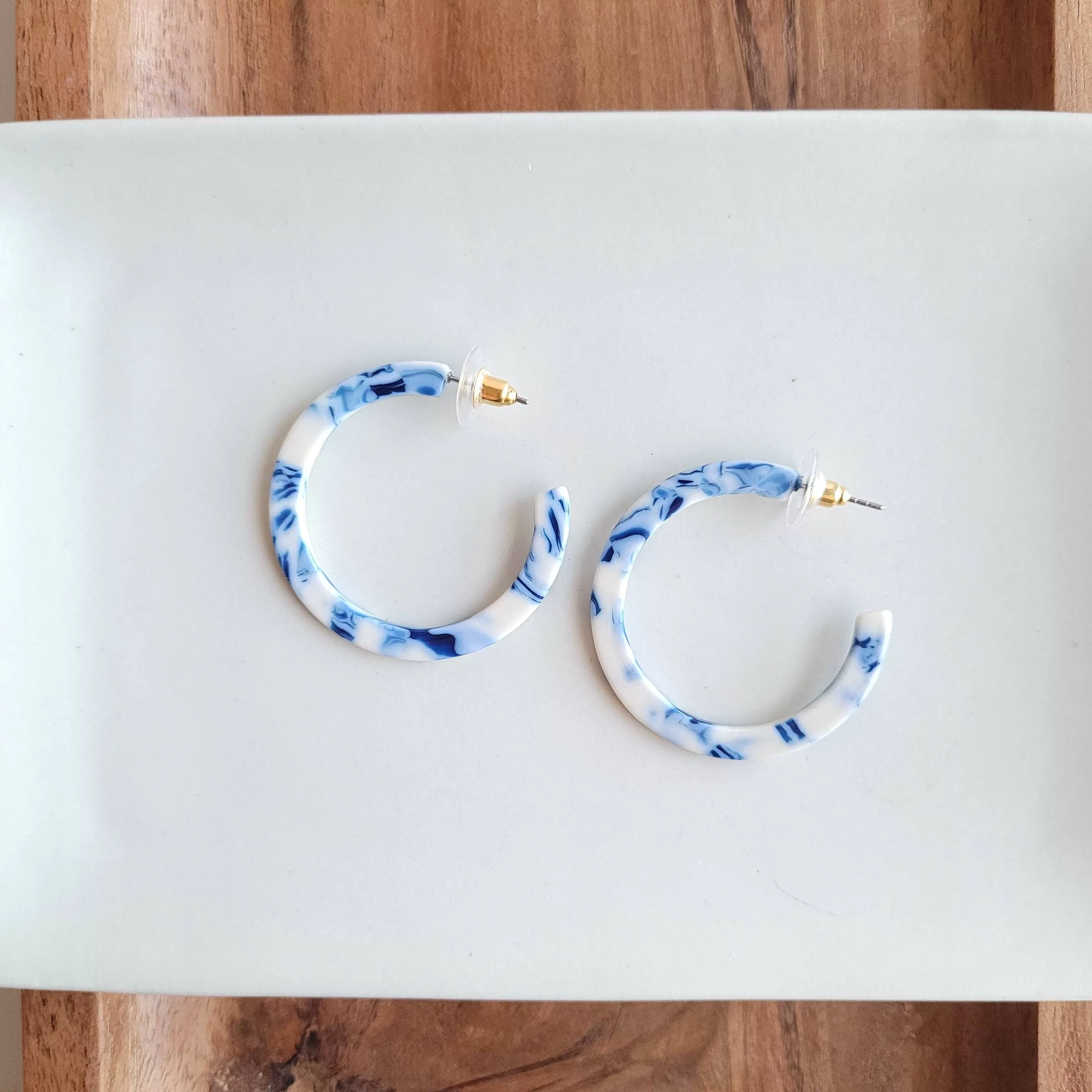 Blue Goddess Camy Hoops