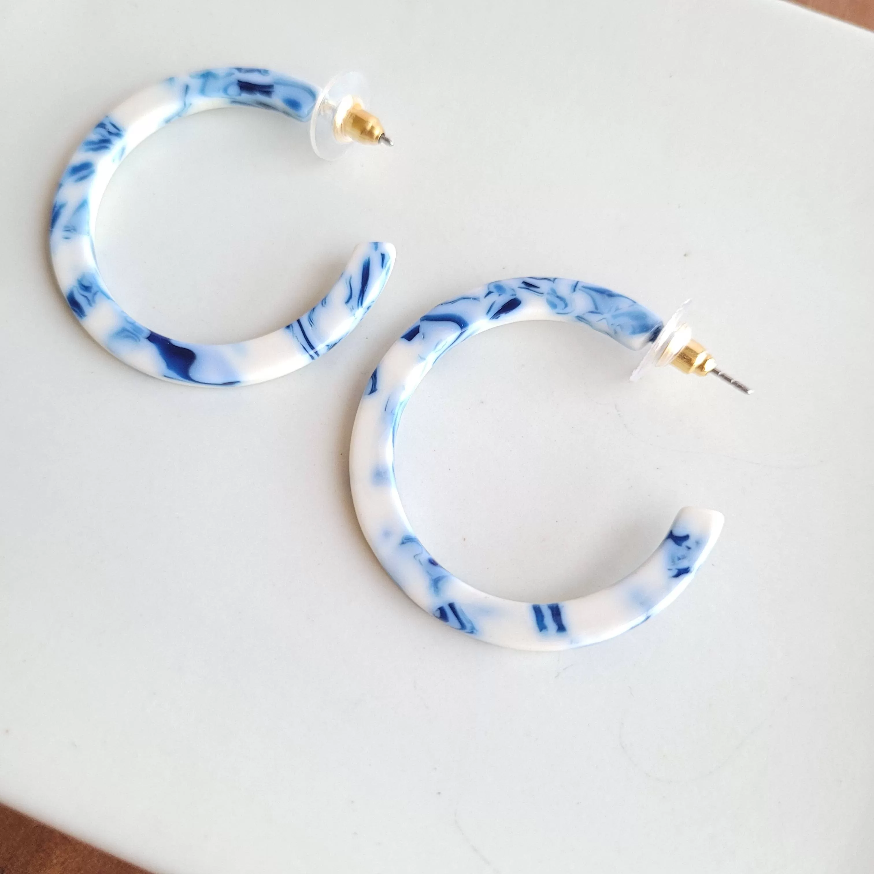 Blue Goddess Camy Hoops