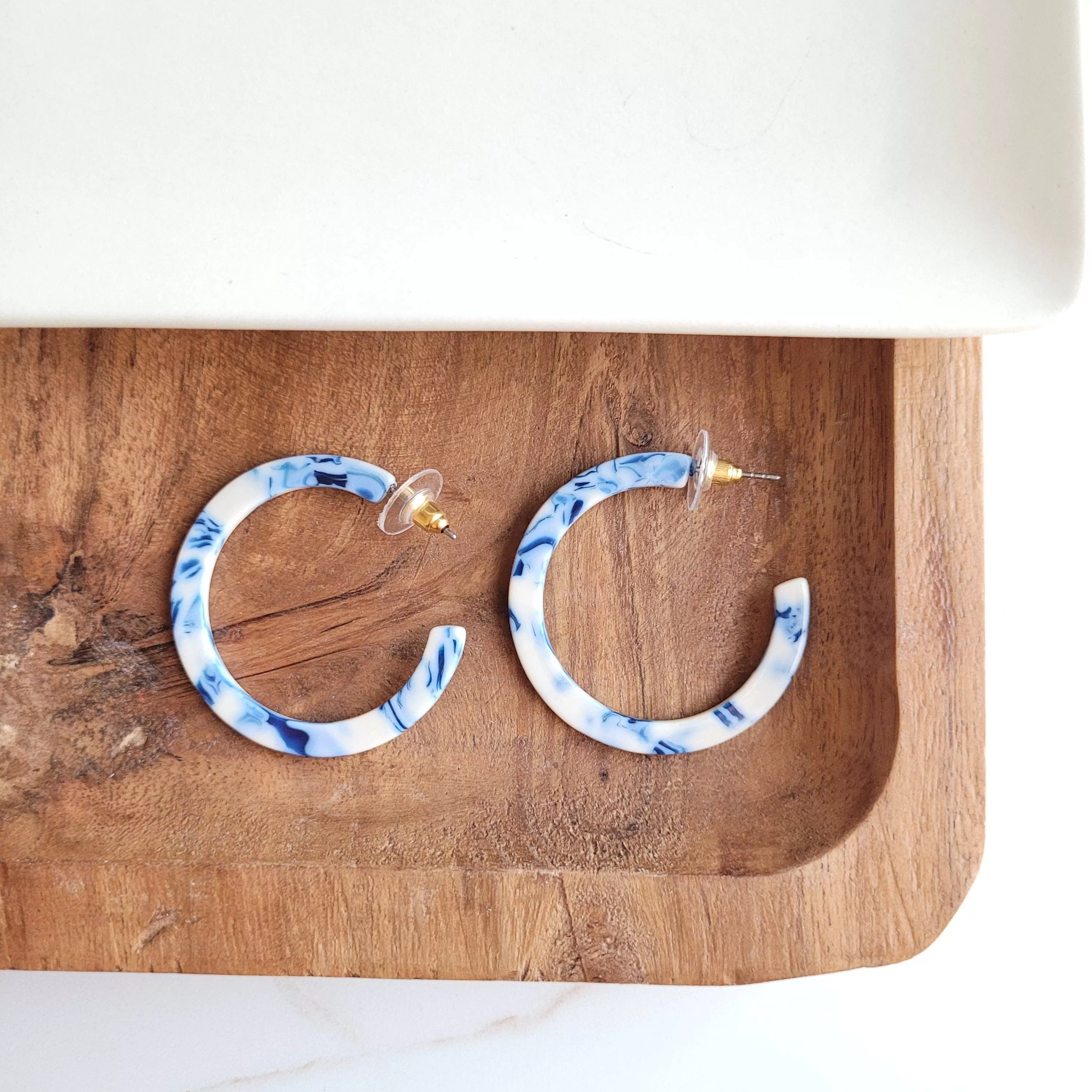 Blue Goddess Camy Hoops