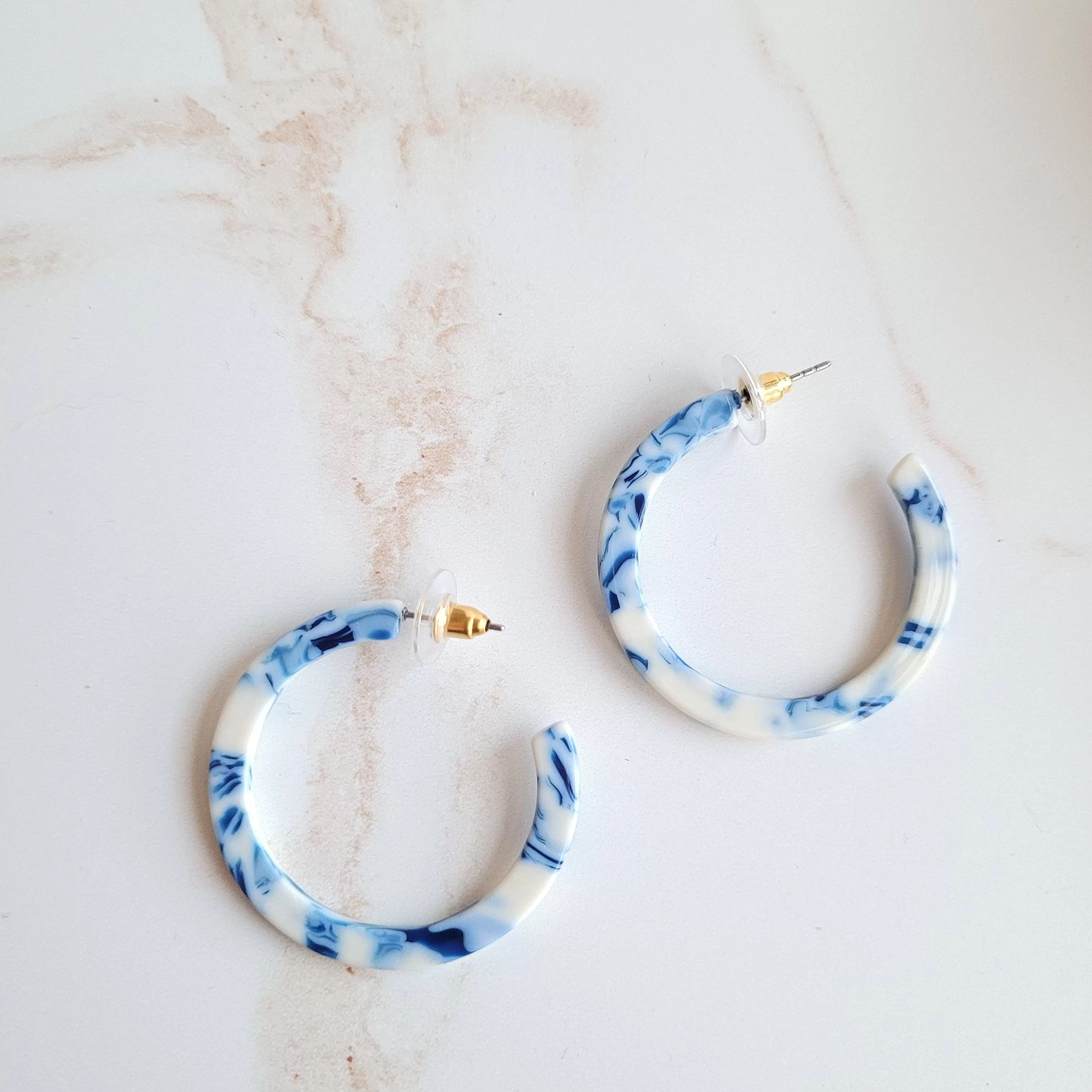 Blue Goddess Camy Hoops