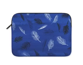 Blue Leaf Leaves Graphic Laptop Sleeves 11 13 15 inch Cases Protective Covers Handbags Square Pouches Designer Artist Prints Cute Lightweight School Collage Office Zipper Fashion Unique Gifts Couple Items Skins