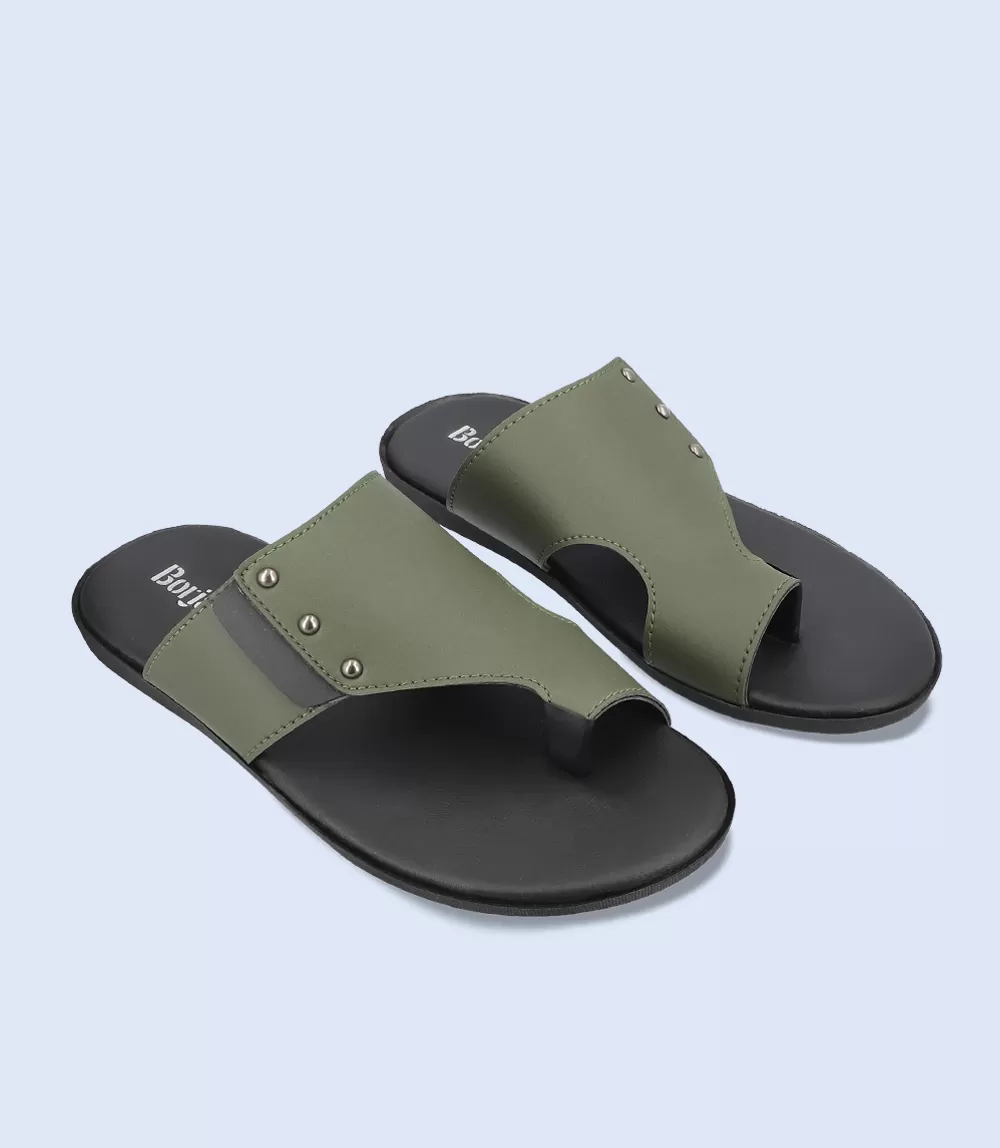 BM4515-OLIVE-Men Chappal