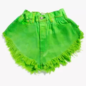 Boho Neon Kiwi Vintage Shorts