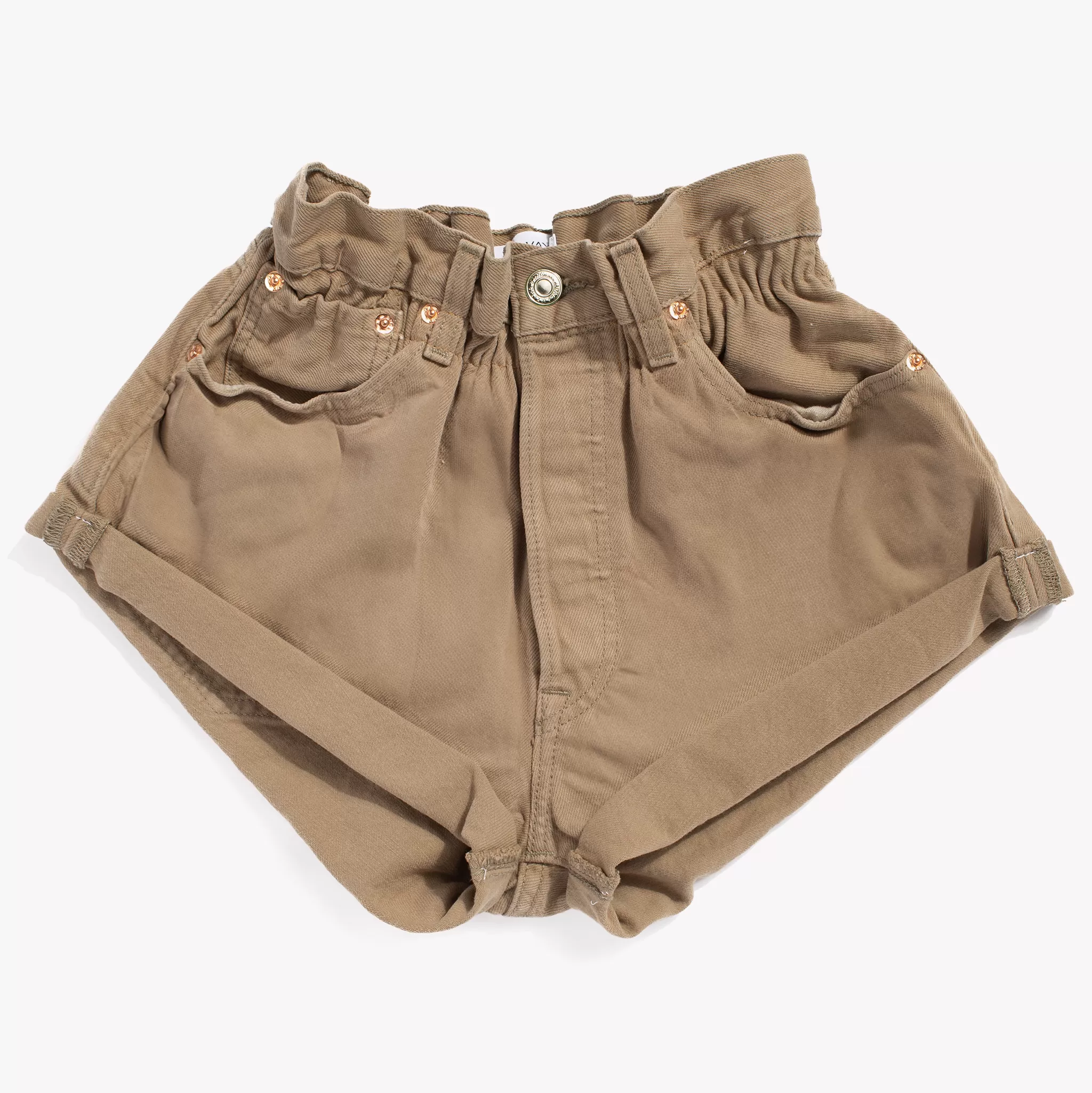 Boho Rollers Tan Vintage Shorts