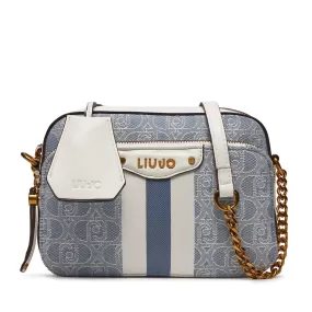 Borsa a Tracolla LIU JO in Tessuto con Logo Jacquard colore Blue Denim