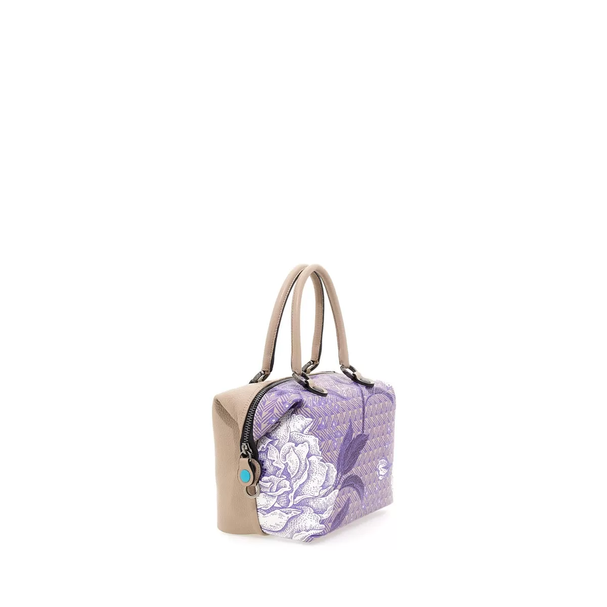 Borsa Donna a Mano con Tracolla GABS G3 PLUS Holiday in Pelle stampa Rose Toni Glicine Media