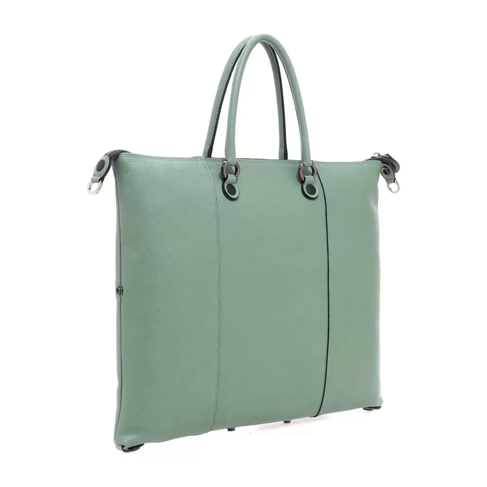 Borsa Donna a Mano con Tracolla GABS G3 PLUS in Pelle Martellata Tea Verde Large