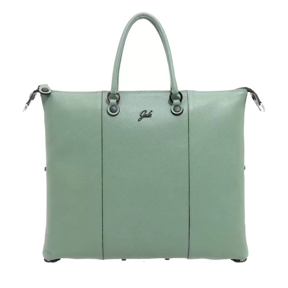 Borsa Donna a Mano con Tracolla GABS G3 PLUS in Pelle Martellata Tea Verde Large