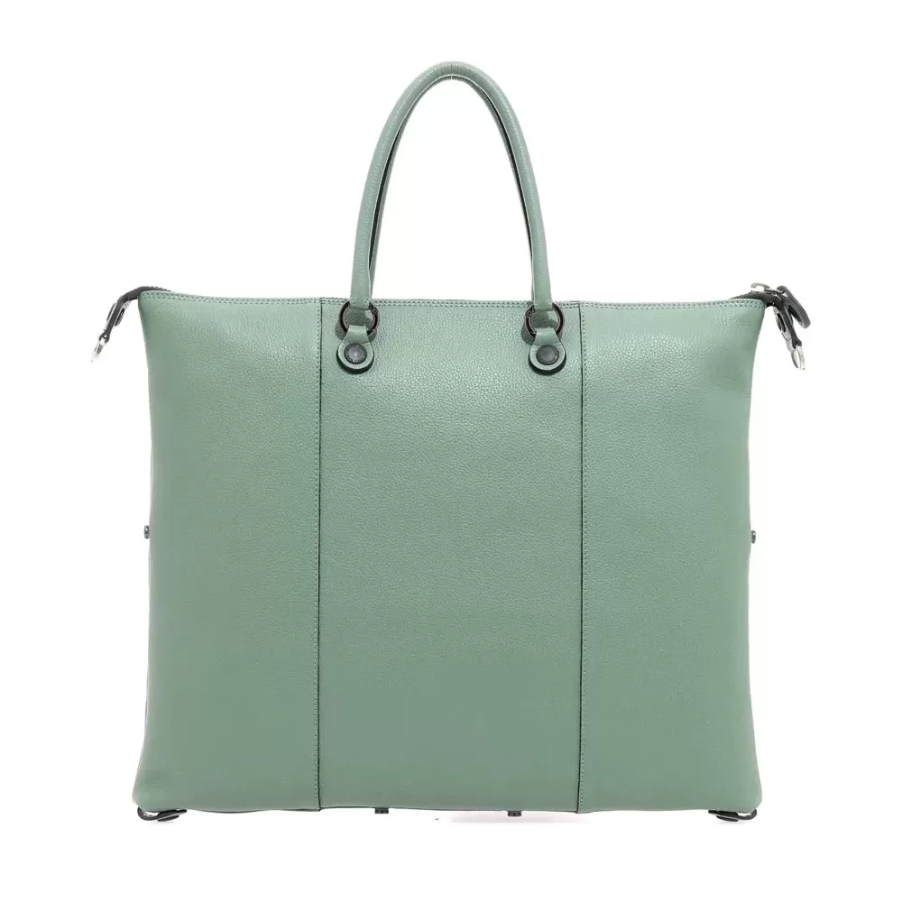 Borsa Donna a Mano con Tracolla GABS G3 PLUS in Pelle Martellata Tea Verde Large